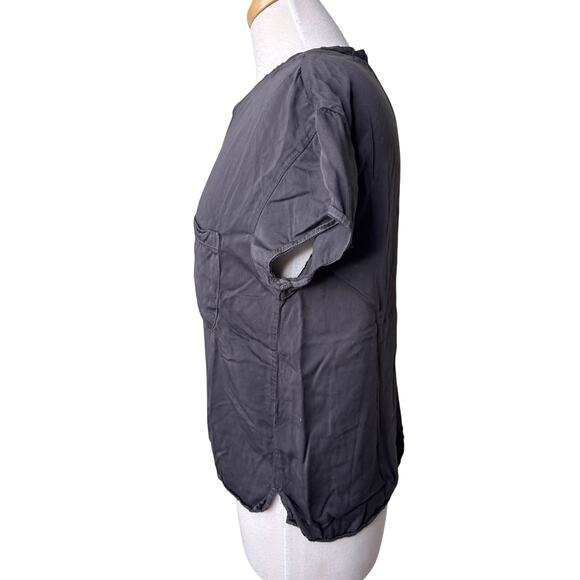 BELLA DAHL Ecovera Wide Leg PJ Pant & Short Sleeve Crewneck SET Medium - Picture 5 of 10